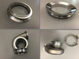 90mm OD V-Band (Tial / 3" GTVB) to 4" Pipe - Machined Transition Piece (Stainless Steel)