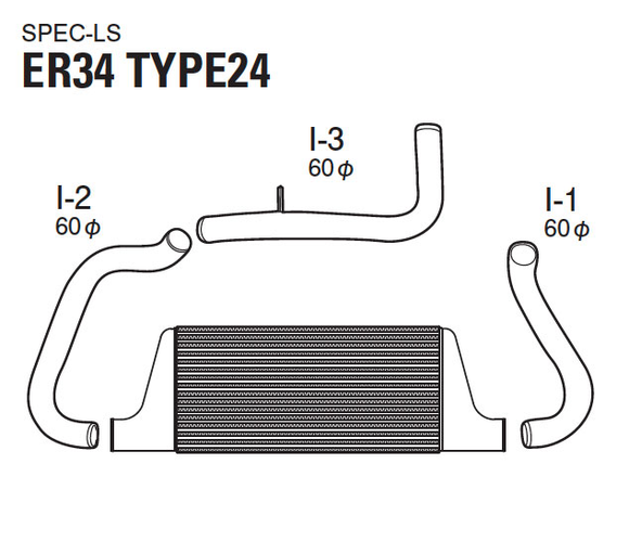 GReddy Type24E LS Intercooler Kit Nissan Skyline GTS ER34