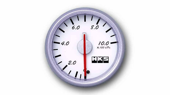 HKS Direct Bright Series Pressure Meter (White Face)
