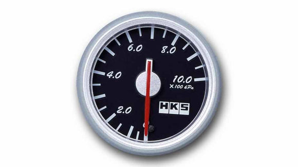 HKS Direct Bright Series Pressure Meter (Black Face)