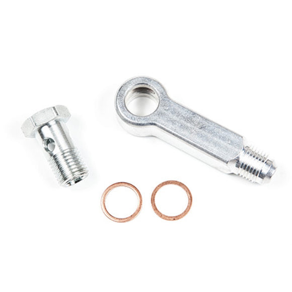 Banjo Fitting Kit For 14mm Hole with -6 AN Male Flare (long Aluminum version)