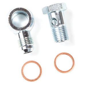 STEEL Banjo Fitting Kit - 14mm With -6 AN Male Flare
