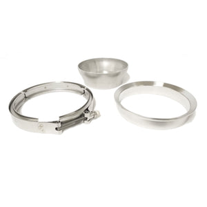 4" downpipe marmon flange/clamp/transition set for Borg Warner SSX, SX-E, S400 series T6 divided